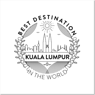 Kuala Lumpur Minimal Badge Design Posters and Art